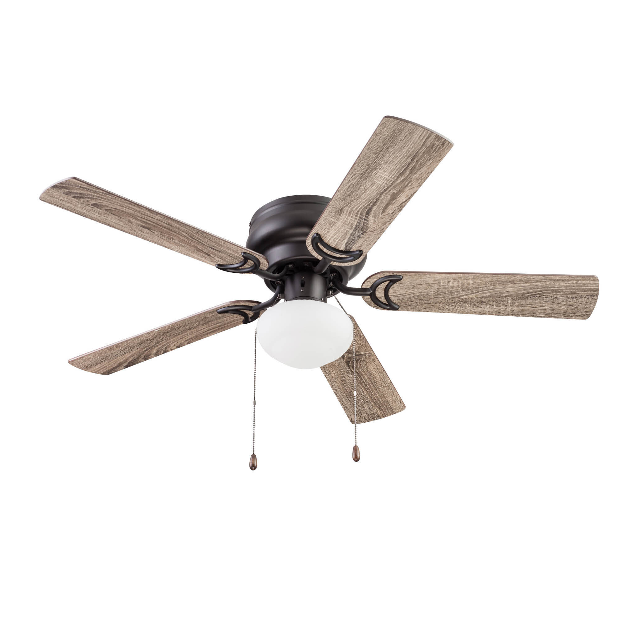 Prominence Home, 44in. Alvina Low Profile Ceiling Fan Light, Bronze, Fan Diameter 44 in, Fan Blade Span 40-49 Air Delivery 2291 cfm, Model# 51584